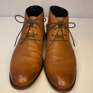 Cole Haan leather ankle boots. Darker tan leather. Sz 11.5